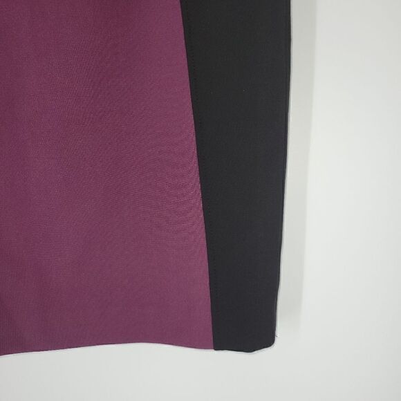Halogen lined purple and black pencil skirt size 6 - Picture 2 of 8